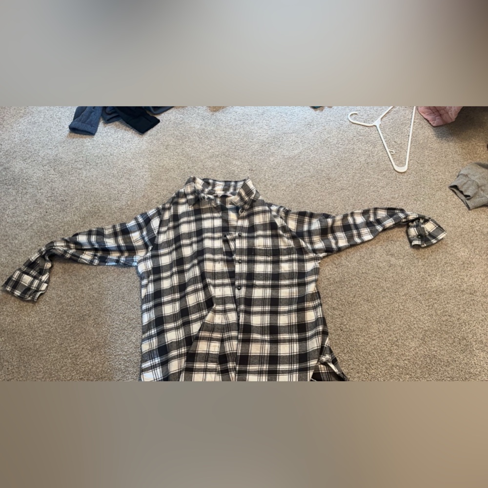 White and black flannel.